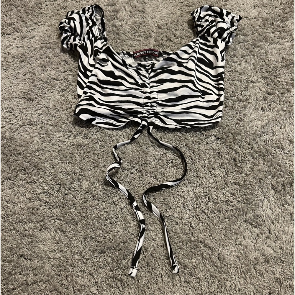Zebra print top